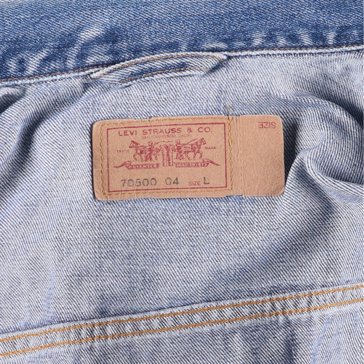 2000'S Levi's 70500-0414 Euro Model Denim Jacket, Men's Size L cotton blue type Vintage Second Hand