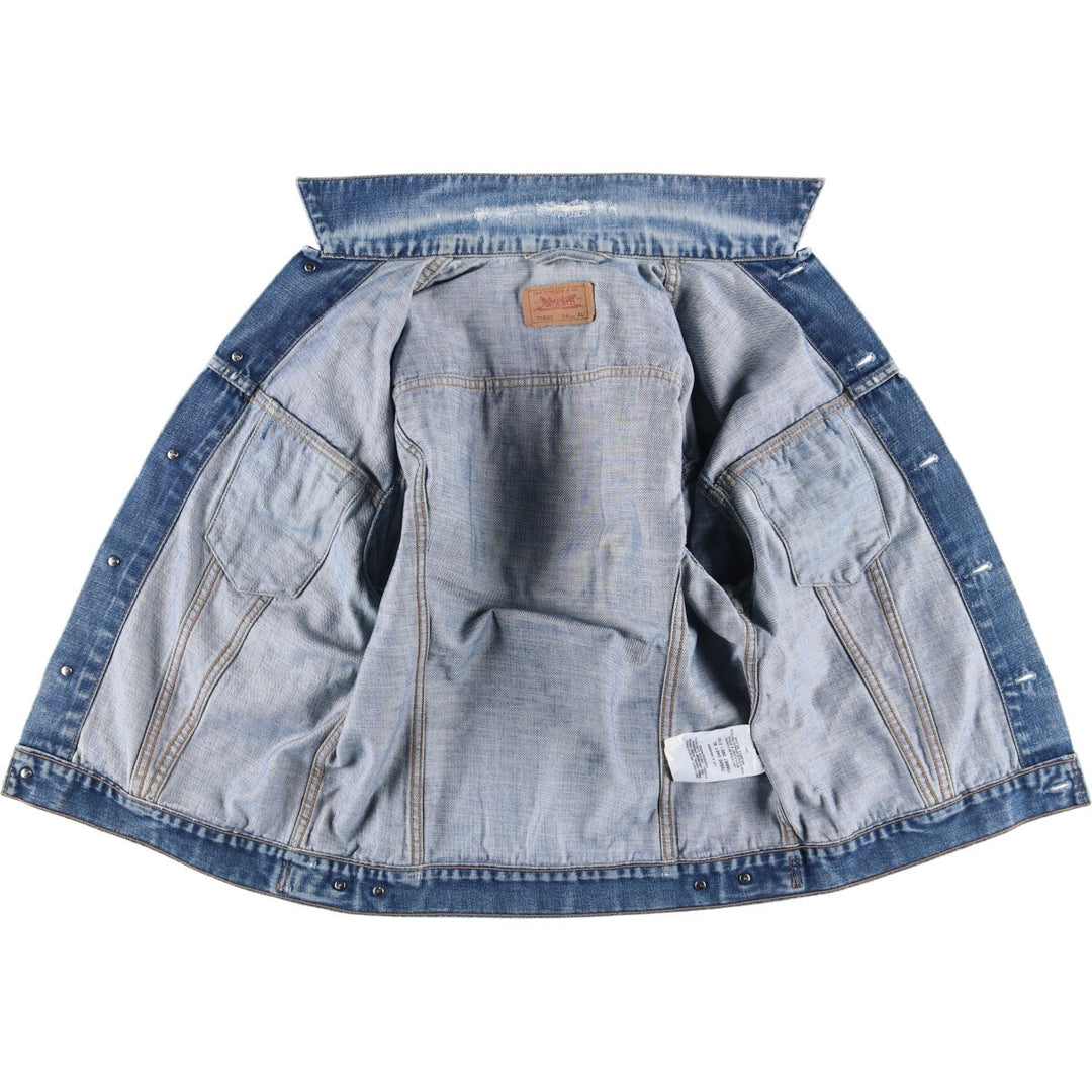 2000'S Levi's 70500-0401 Euro Model Denim Jacket, Men's Size XL cotton blue type Vintage Second Hand