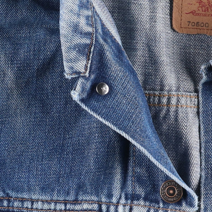 2000'S Levi's 70500-0401 Euro Model Denim Jacket, Men's Size XL cotton blue type Vintage Second Hand