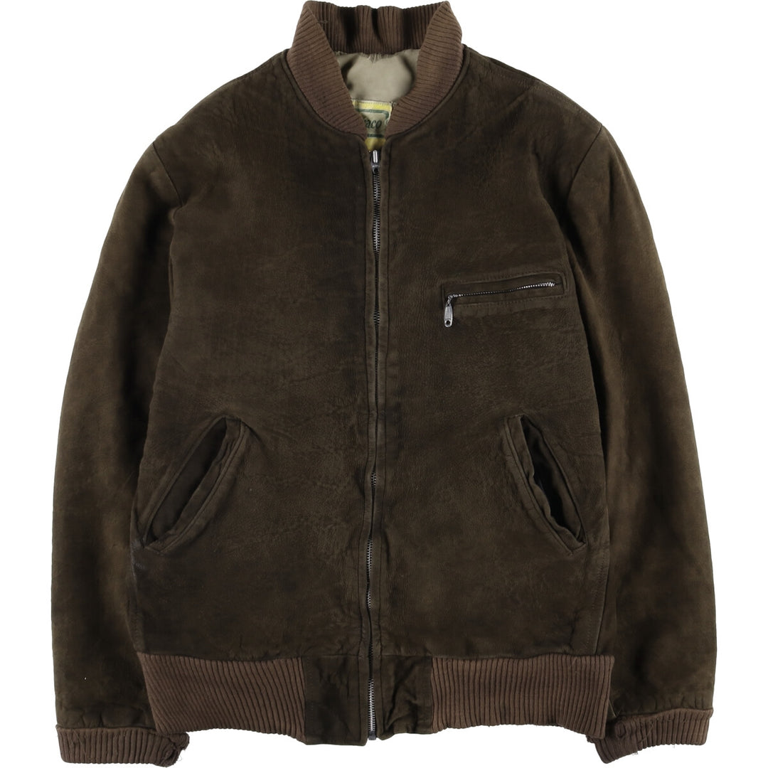 Vintage 1970'S Brimaco suede leather jacket, size L, men's unclear brown type Vintage Second Hand