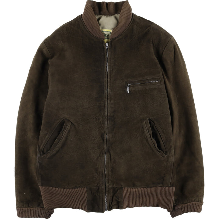 Vintage 1970'S Brimaco suede leather jacket, size L, men's unclear brown type Vintage Second Hand