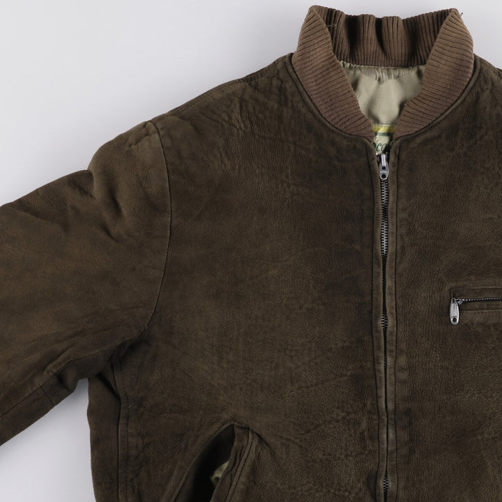 Vintage 1970'S Brimaco suede leather jacket, size L, men's unclear brown type Vintage Second Hand