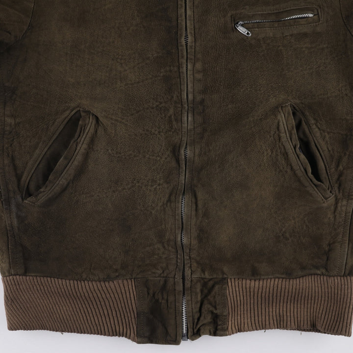 Vintage 1970'S Brimaco suede leather jacket, size L, men's unclear brown type Vintage Second Hand