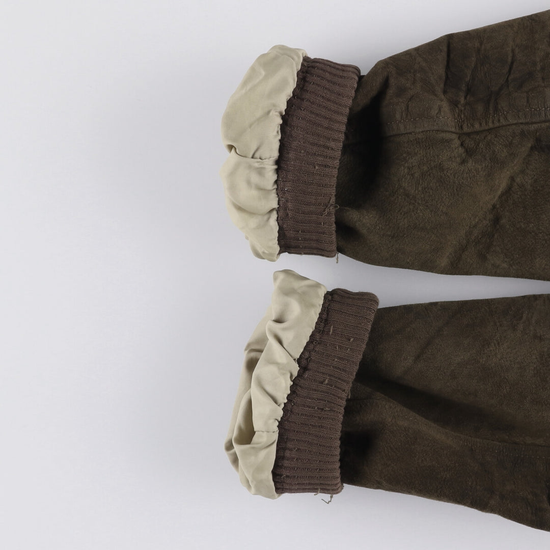 Vintage 1970'S Brimaco suede leather jacket, size L, men's unclear brown type Vintage Second Hand