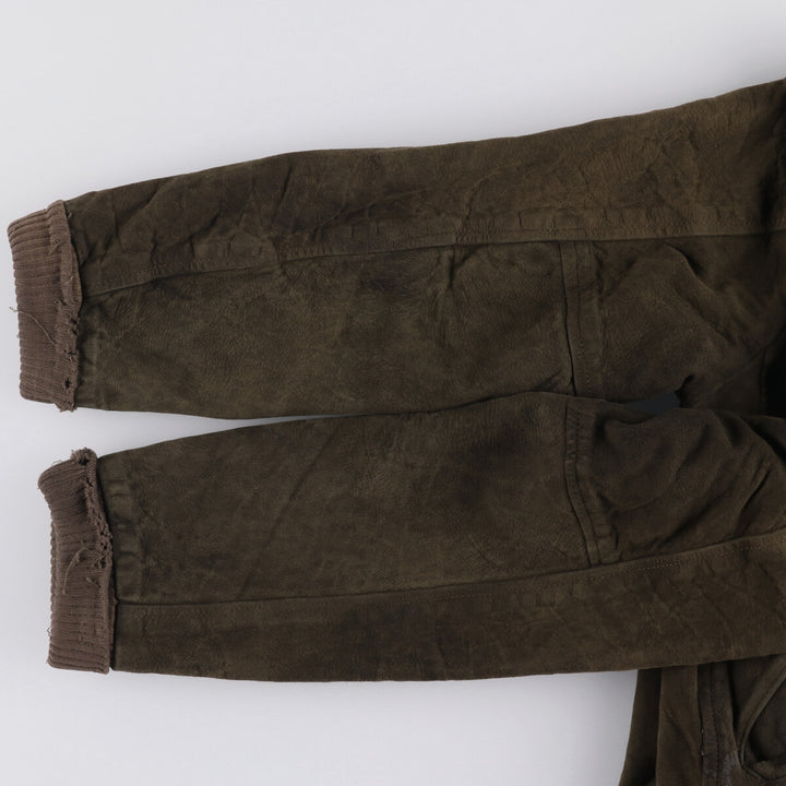 Vintage 1970'S Brimaco suede leather jacket, size L, men's unclear brown type Vintage Second Hand
