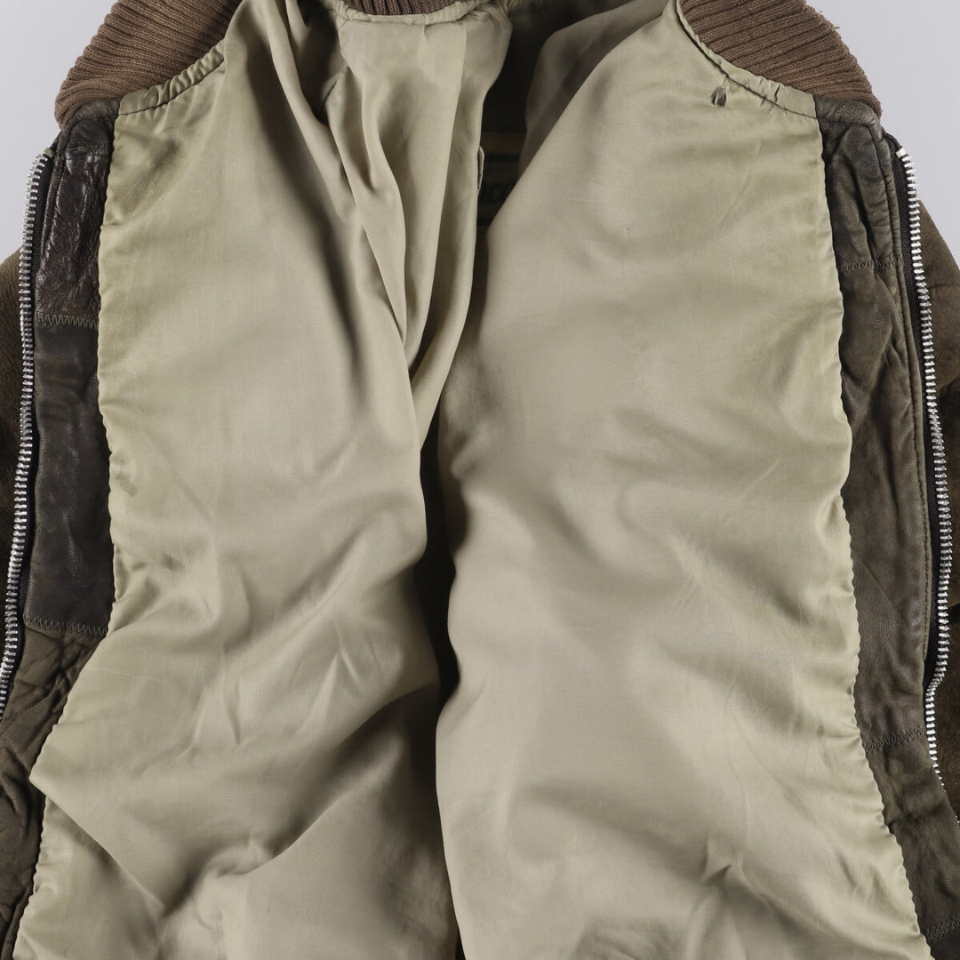 Vintage 1970'S Brimaco suede leather jacket, size L, men's unclear brown type Vintage Second Hand