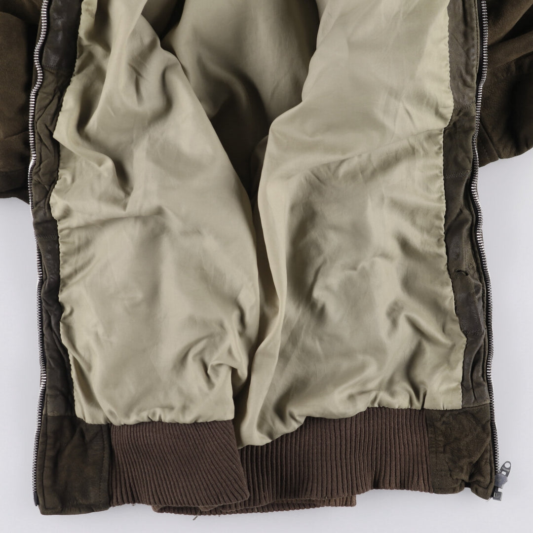 Vintage 1970'S Brimaco suede leather jacket, size L, men's unclear brown type Vintage Second Hand