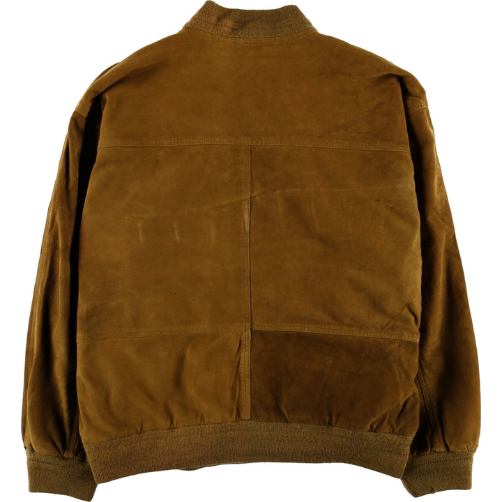 Suede leather jacket, men's size M Genuine Leather Suede Leather brown type Vintage Second Hand