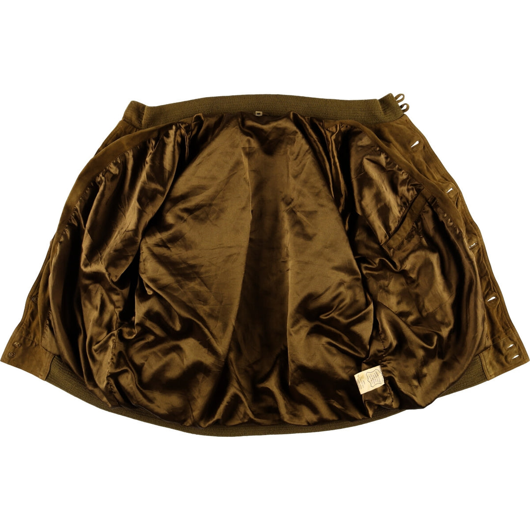 Suede leather jacket, men's size M Genuine Leather Suede Leather brown type Vintage Second Hand