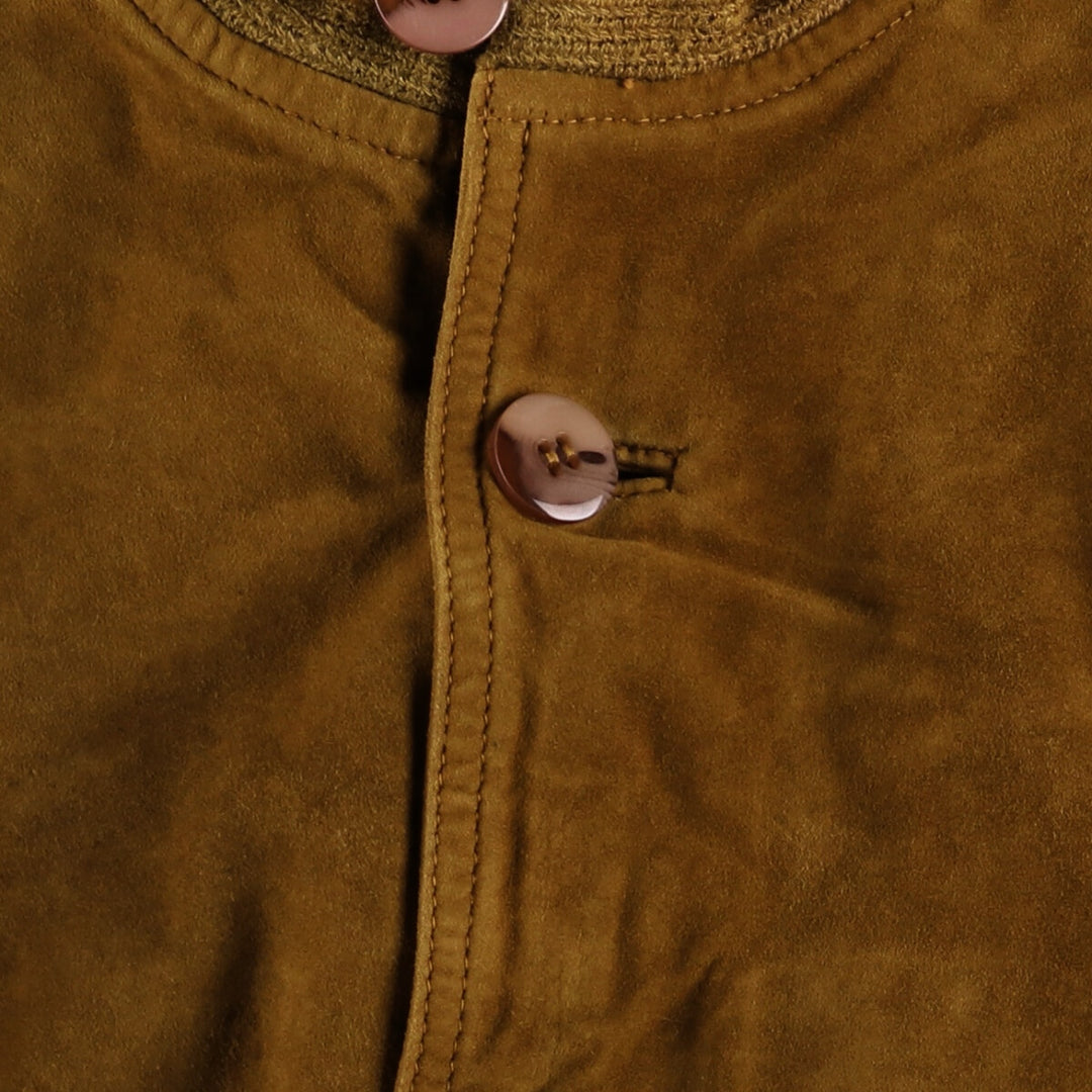 Suede leather jacket, men's size M Genuine Leather Suede Leather brown type Vintage Second Hand