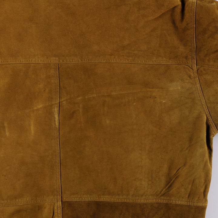Suede leather jacket, men's size M Genuine Leather Suede Leather brown type Vintage Second Hand