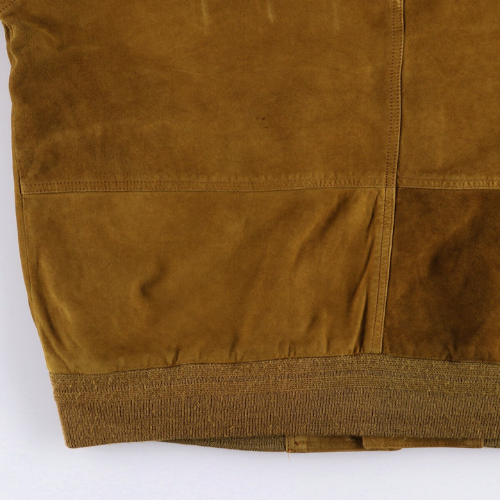Suede leather jacket, men's size M Genuine Leather Suede Leather brown type Vintage Second Hand