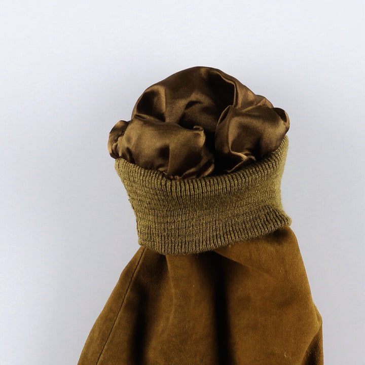 Suede leather jacket, men's size M Genuine Leather Suede Leather brown type Vintage Second Hand
