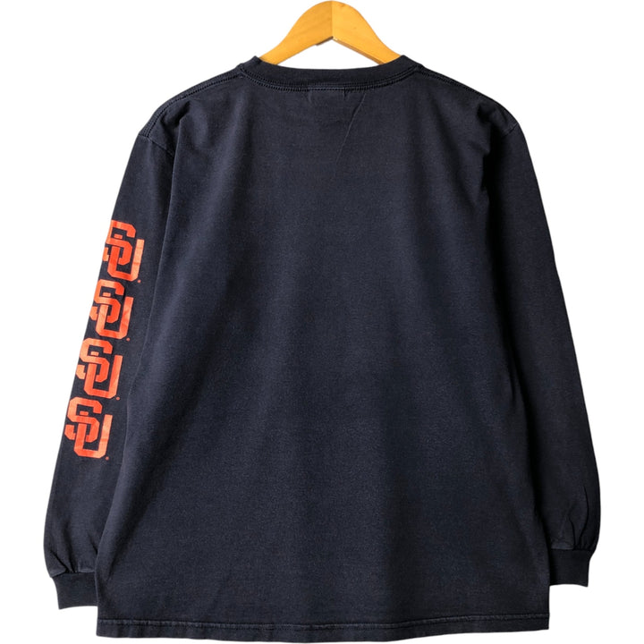 Vintage 90'S Lee SPORT College Long Sleeve T-Shirt, Men's XL cotton navy blue type Vintage Second Hand