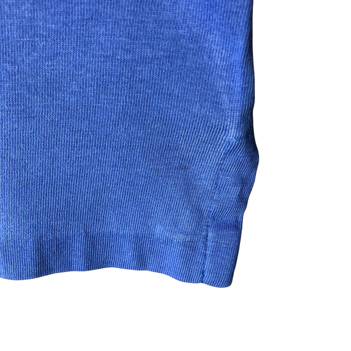 Vintage 1990'S Lands' End plain pocket long sleeve T-shirt, made in the USA, size L, women's. cotton Blue type light blue Vintage Second Hand