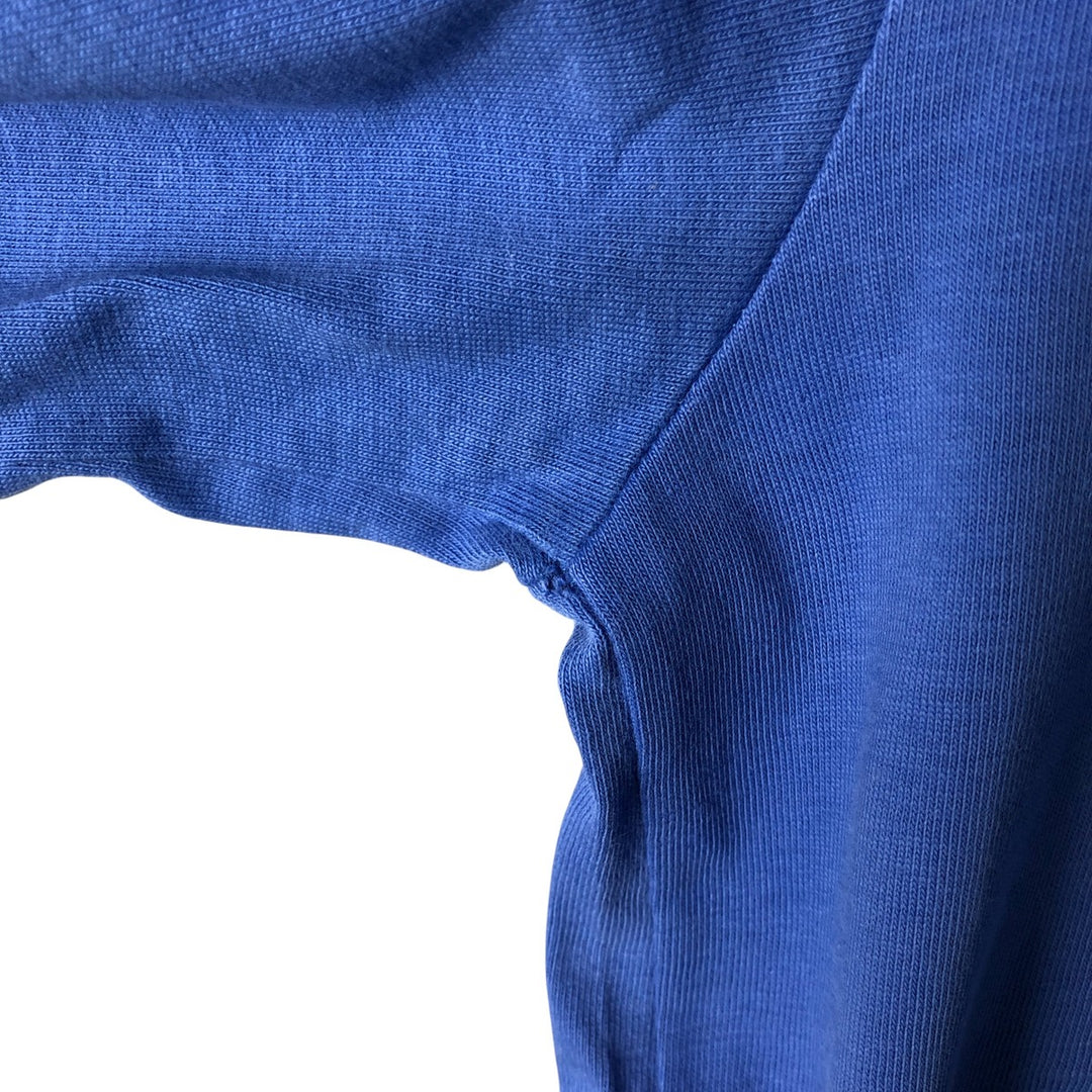 Vintage 1990'S Lands' End plain pocket long sleeve T-shirt, made in the USA, size L, women's. cotton Blue type light blue Vintage Second Hand