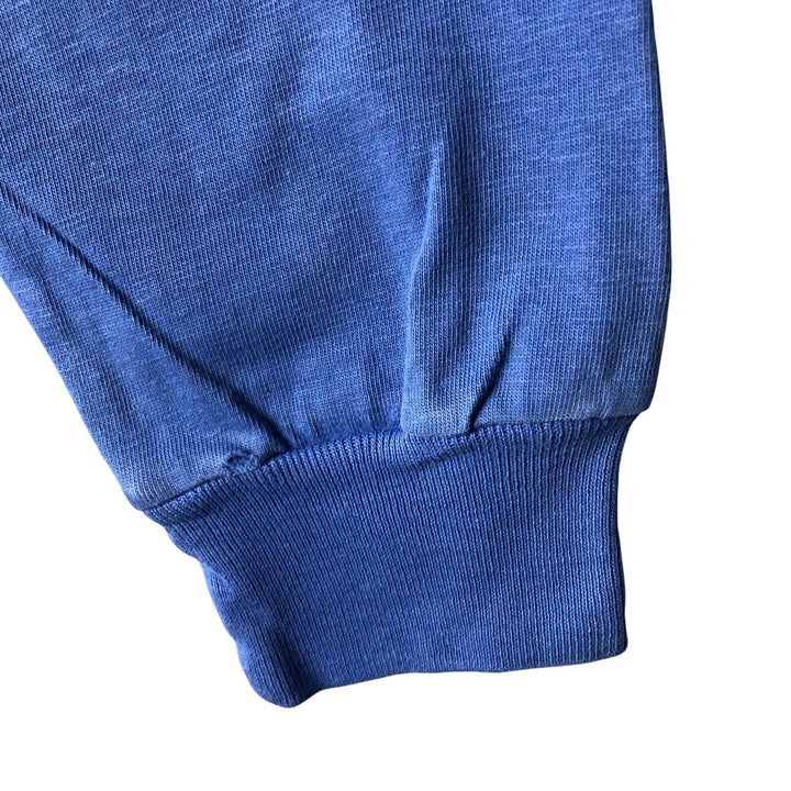 Vintage 1990'S Lands' End plain pocket long sleeve T-shirt, made in the USA, size L, women's. cotton Blue type light blue Vintage Second Hand