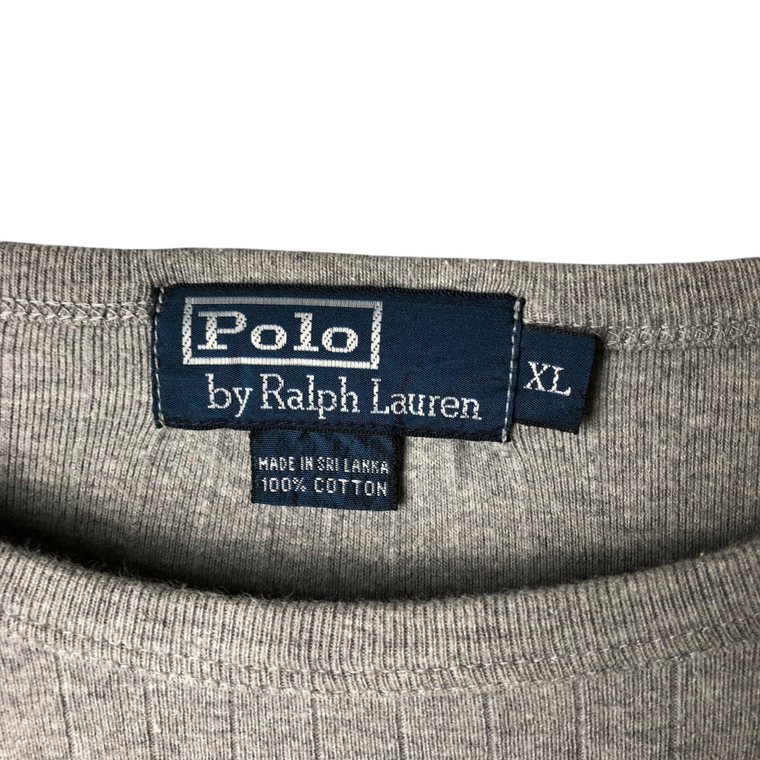 Ralph Lauren POLO by Ralph Lauren long-sleeved T-shirt, men's size XL cotton gray type Vintage Second Hand