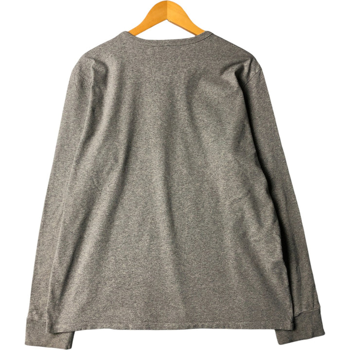 Ralph Lauren POLO RALPH LAUREN long-sleeved T-shirt, men's size L unclear gray type Vintage Second Hand