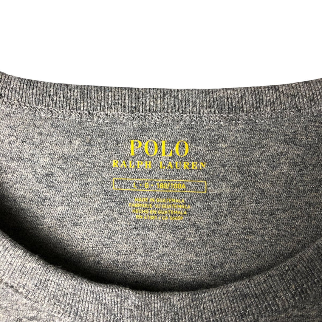 Ralph Lauren POLO RALPH LAUREN long-sleeved T-shirt, men's size L unclear gray type Vintage Second Hand