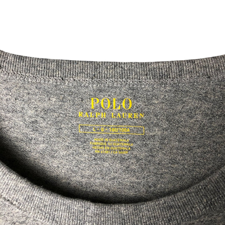 Ralph Lauren POLO RALPH LAUREN long-sleeved T-shirt, men's size L unclear gray type Vintage Second Hand