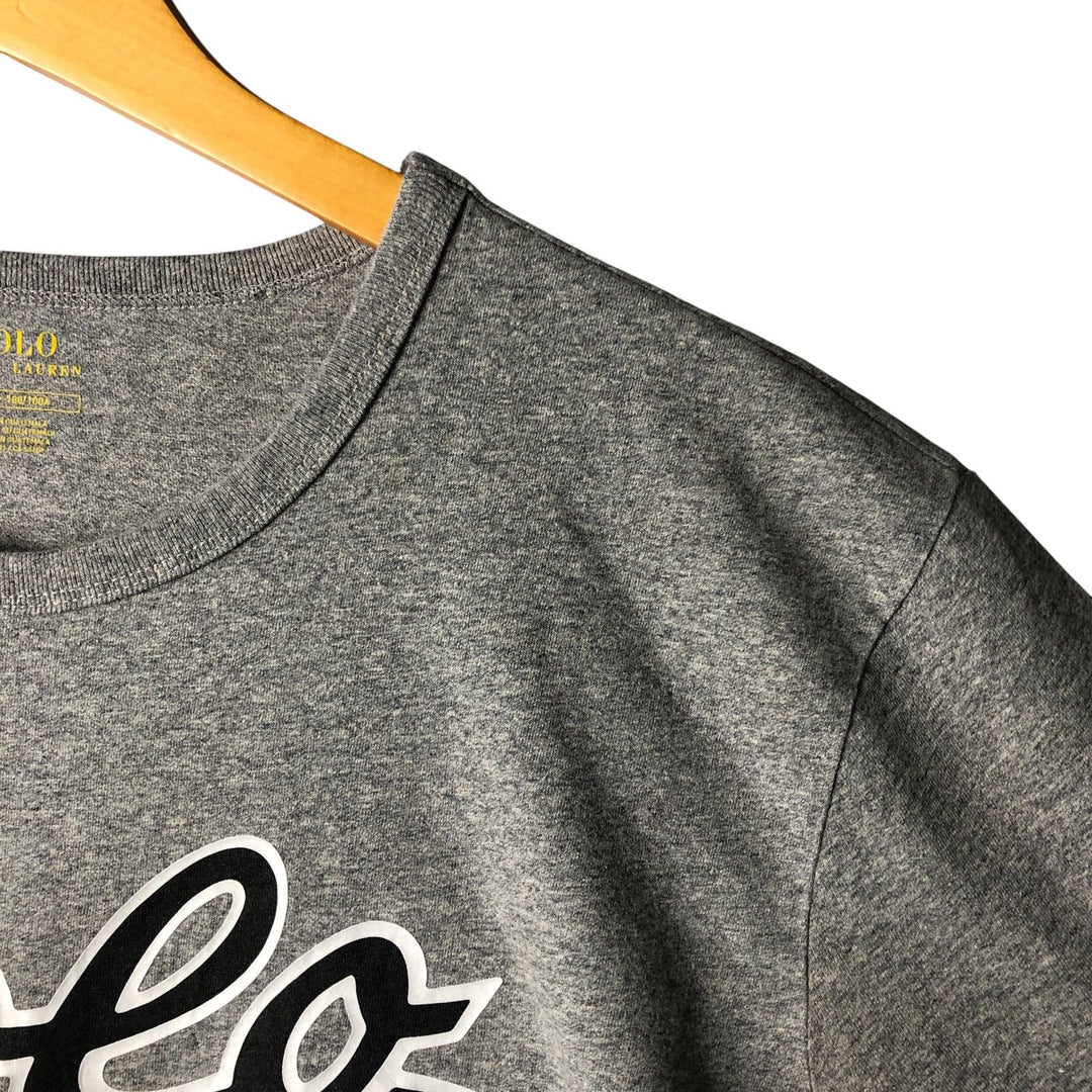 Ralph Lauren POLO RALPH LAUREN long-sleeved T-shirt, men's size L unclear gray type Vintage Second Hand