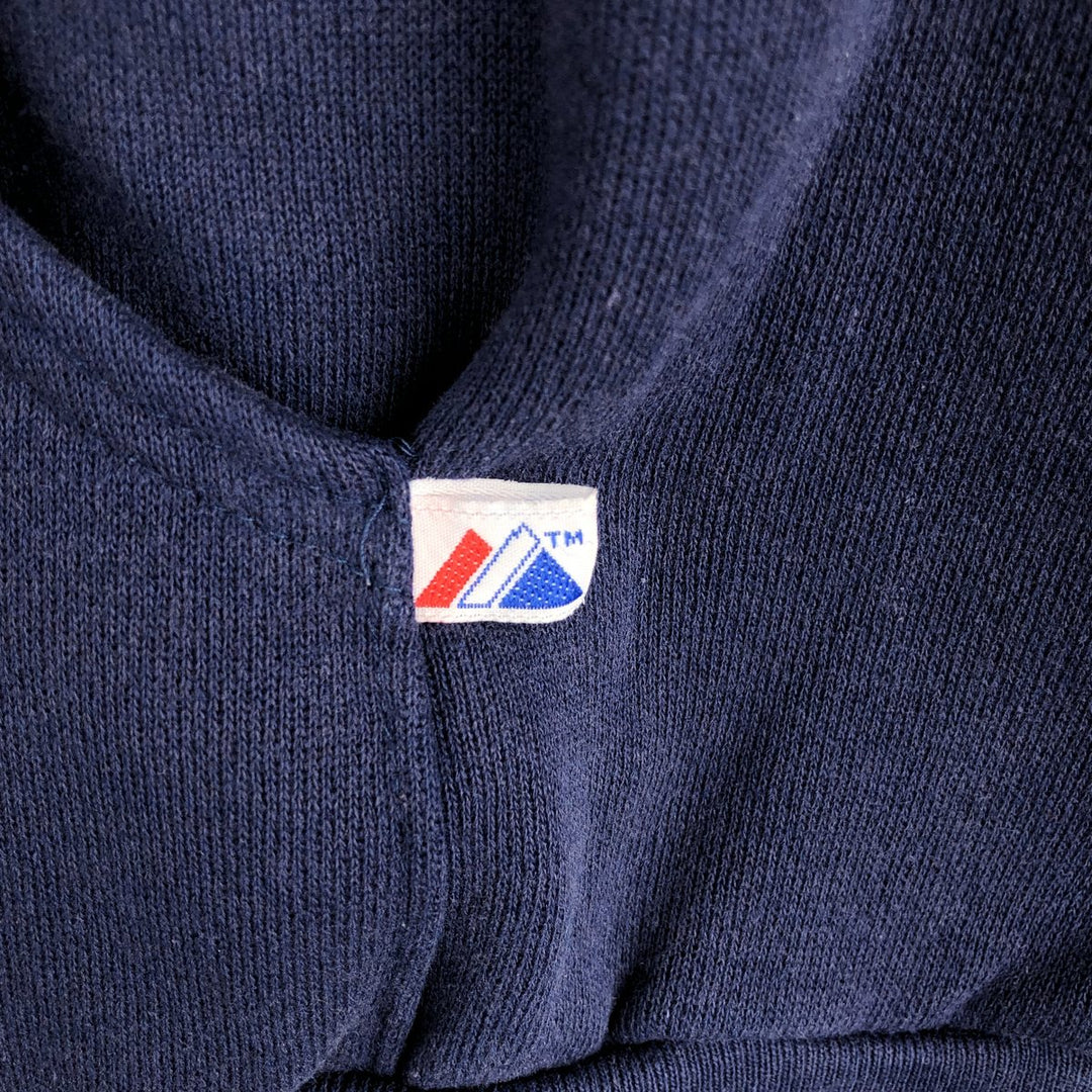 Vintage 90'S Majestic Gamewarmer Sweats full-zip hoodie, Made in USA, Men's XL cotton navy blue type Vintage Second Hand