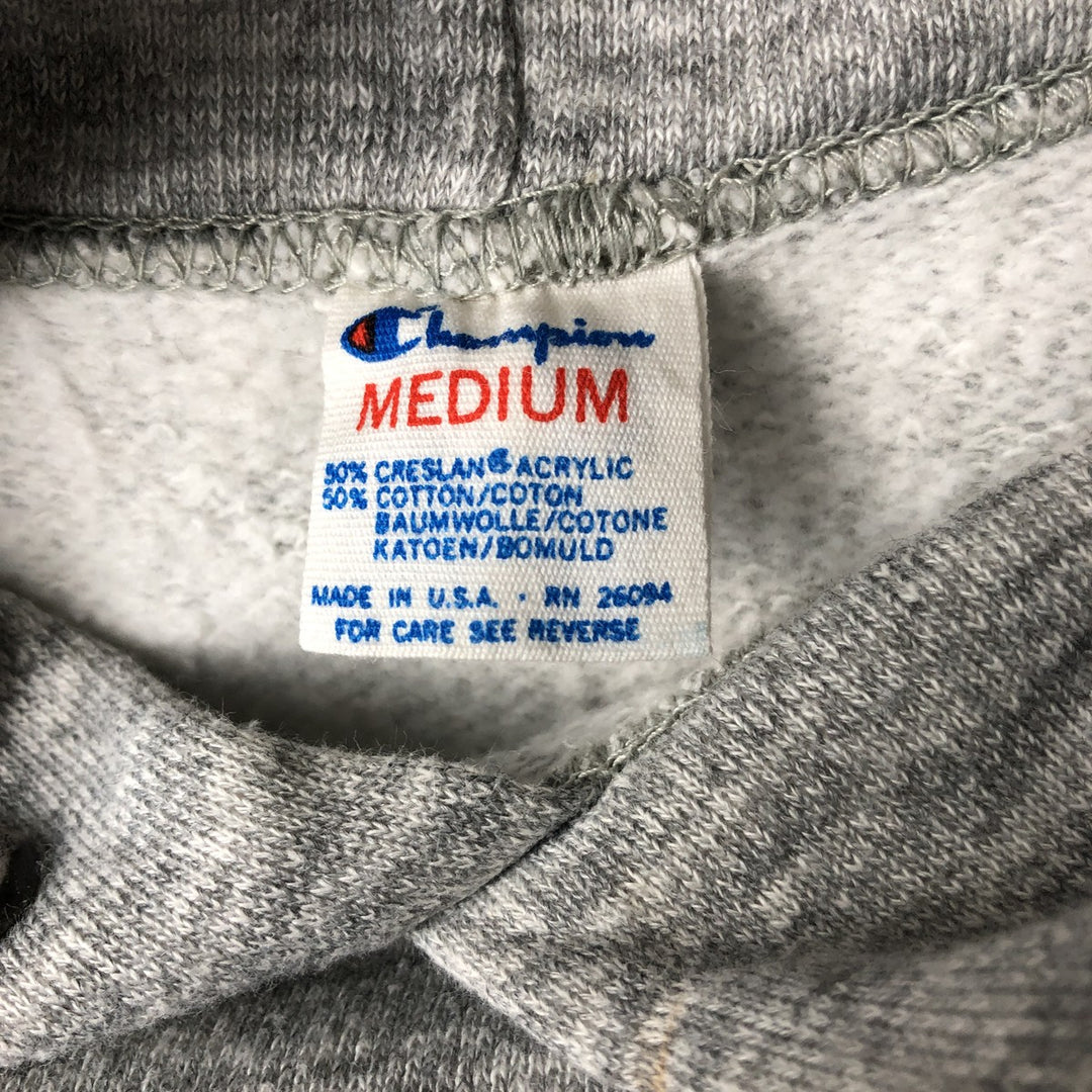 Vintage 1980'S Champion Trico Tag Remake College Pullover Hoodie, Made in USA, Women's Size M Creslan gray type Vintage Second Hand