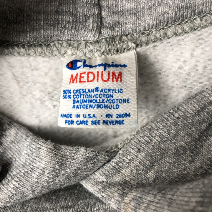 Vintage 1980'S Champion Trico Tag Remake College Pullover Hoodie, Made in USA, Women's Size M Creslan gray type Vintage Second Hand