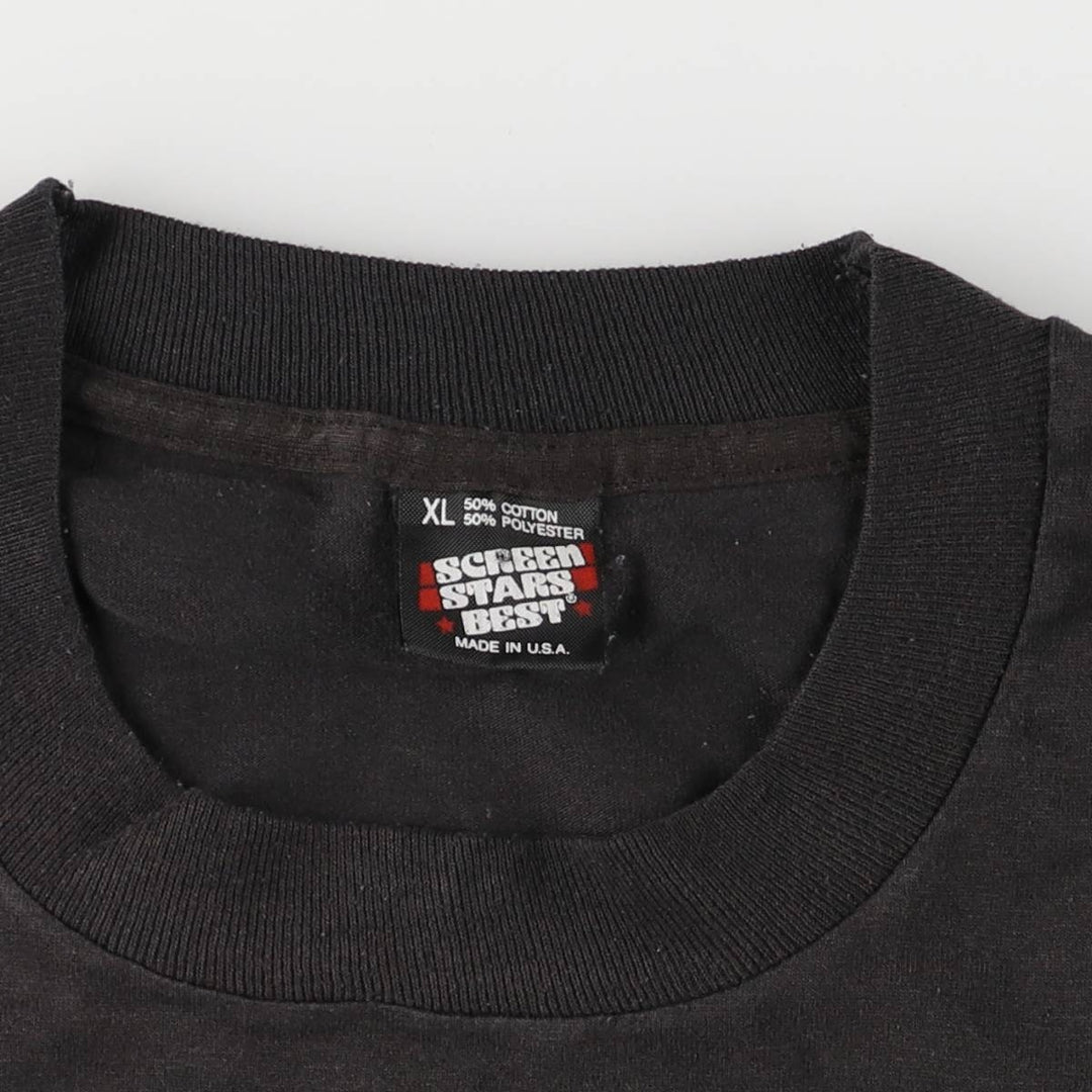 SCREEN STARS ROAD KILL CAFE Advertising T-Shirt, Made in USA, Men's XL, Vintage cotton black type Vintage Second Hand