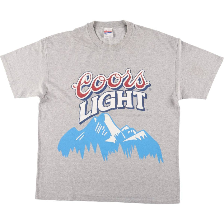 Vintage 90'S Hanes Coors Light advertising T-shirt, Made in Canada, Men's XL cotton gray type Vintage Second Hand