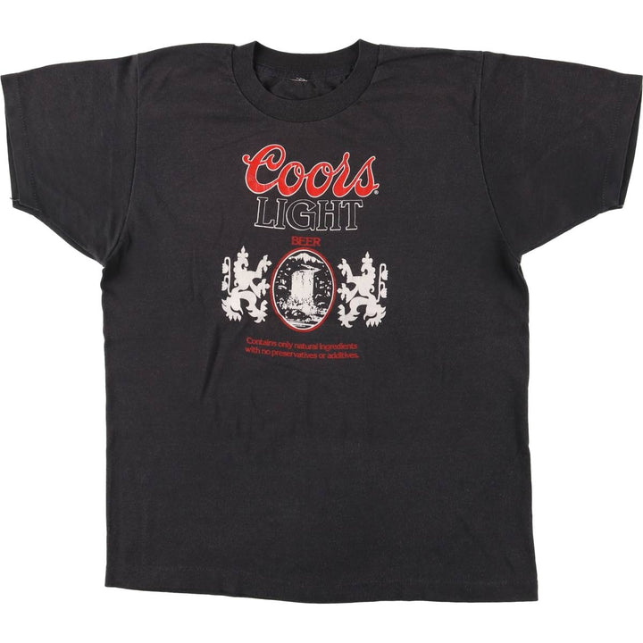 COORS LIGHT Coors Light Advertising T-Shirt, Men's Size Small unclear black type Vintage Second Hand