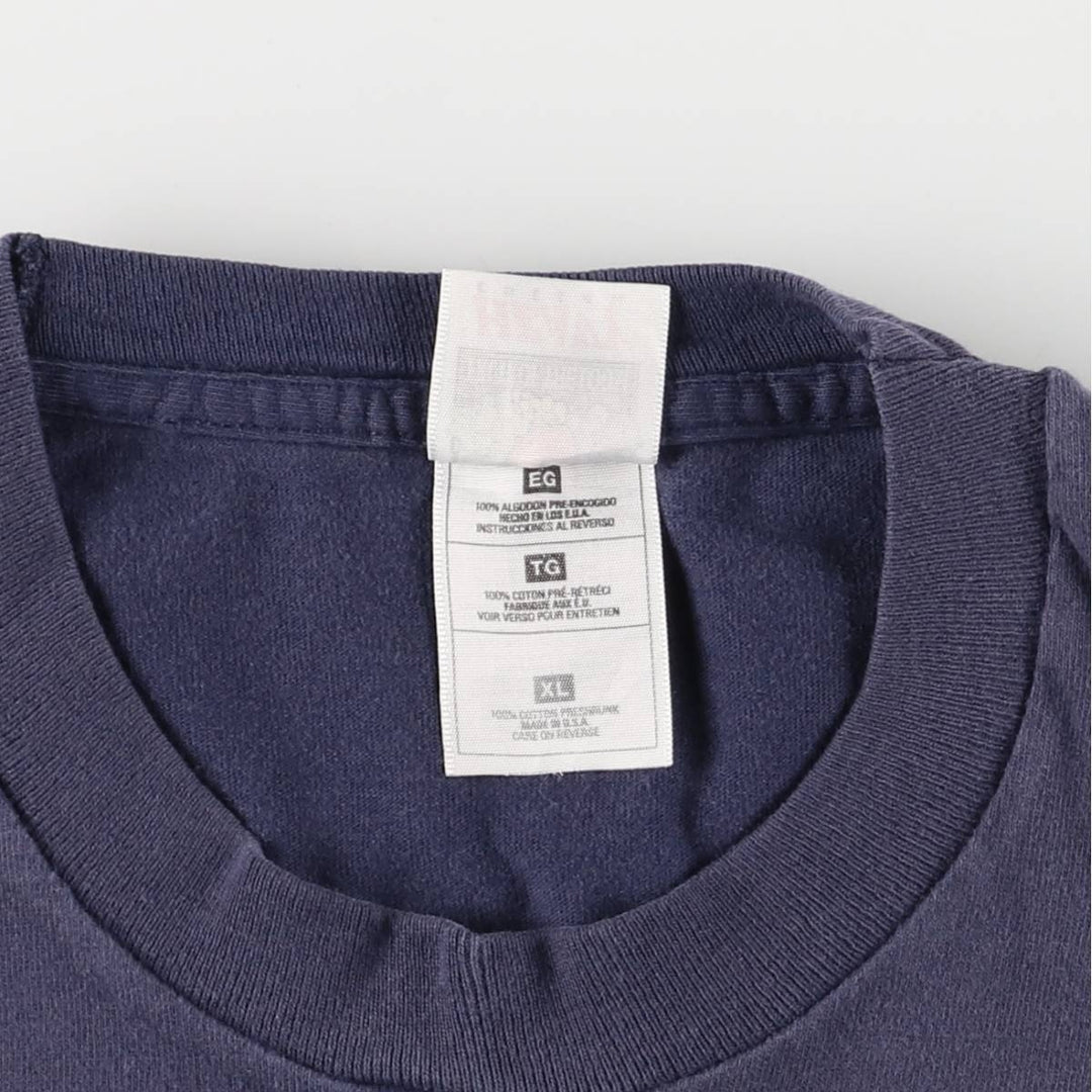 90s-00'S Fruit of the Loom Purdue Boilermakers Advertising T-Shirt, Made in USA, Men's XL, Vintage cotton blue type Vintage Second Hand