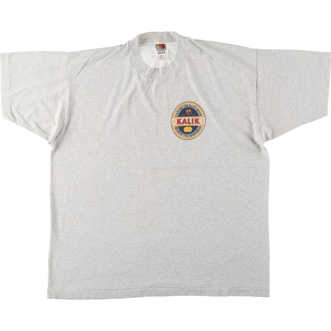 Vintage 90s-00'S Fruit of the Loom Kalik Advertising T-Shirt, Made in USA, Men's XL cotton white type Vintage Second Hand