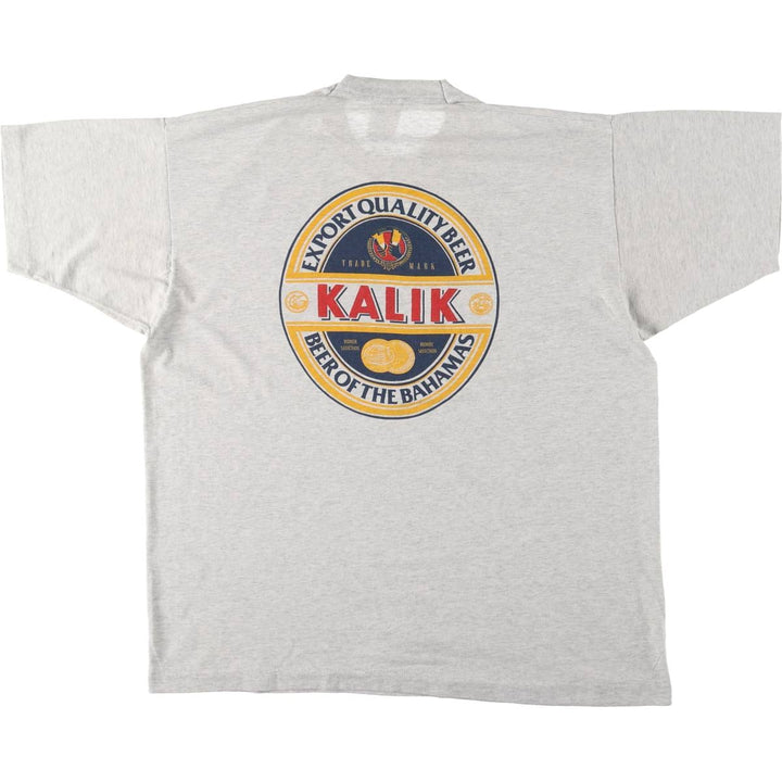 Vintage 90s-00'S Fruit of the Loom Kalik Advertising T-Shirt, Made in USA, Men's XL cotton white type Vintage Second Hand