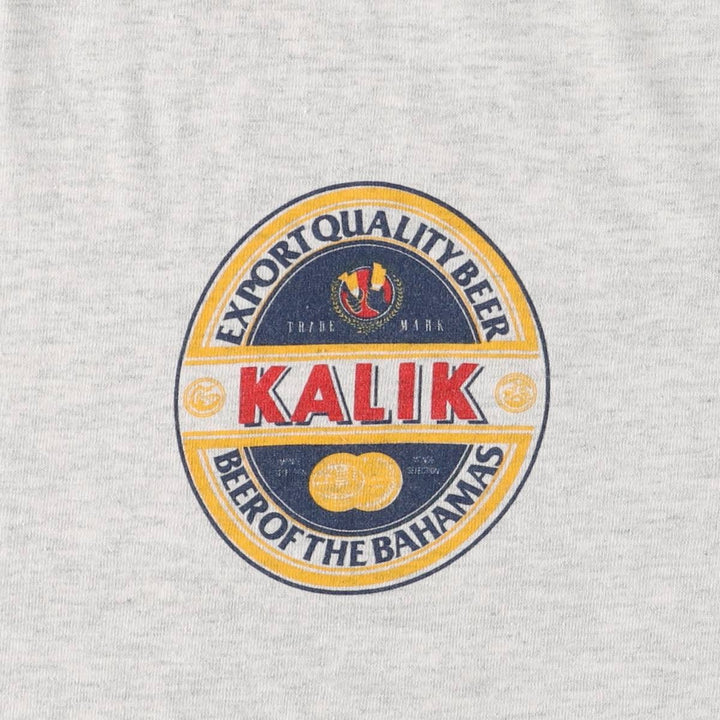 Vintage 90s-00'S Fruit of the Loom Kalik Advertising T-Shirt, Made in USA, Men's XL cotton white type Vintage Second Hand