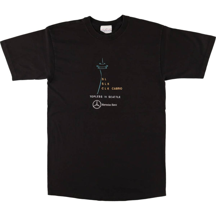 ACA MERCEDES BENZ Mercedes-Benz Advertising T-Shirt, Made in USA, Men's XL cotton black type Vintage Second Hand