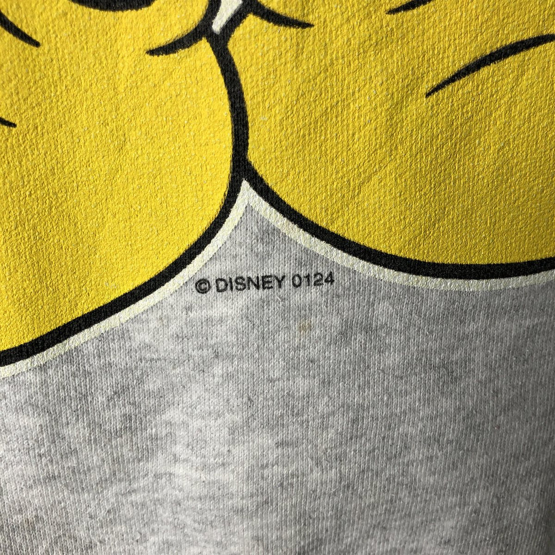90'S Jerry Leigh Mickey Mouse character sweatshirt, Made in USA, Men's XL, Vintage cotton gray type Vintage Second Hand