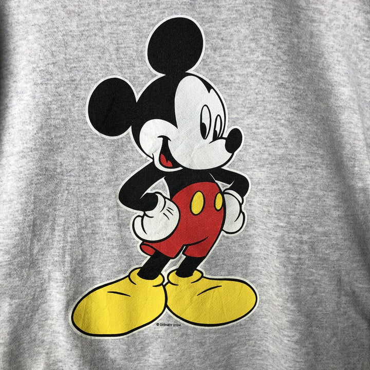 90'S Jerry Leigh Mickey Mouse character sweatshirt, Made in USA, Men's XL, Vintage cotton gray type Vintage Second Hand