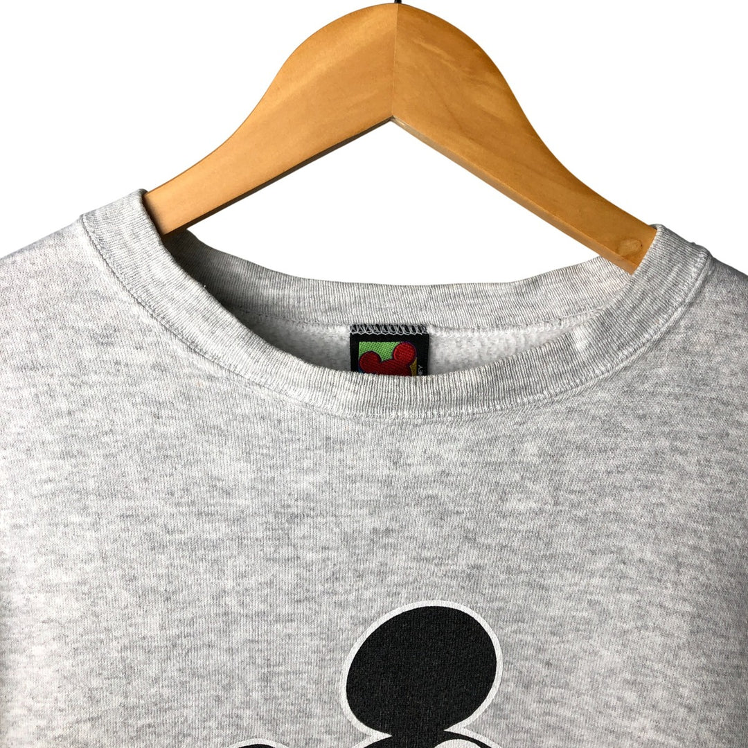 90'S Jerry Leigh Mickey Mouse character sweatshirt, Made in USA, Men's XL, Vintage cotton gray type Vintage Second Hand