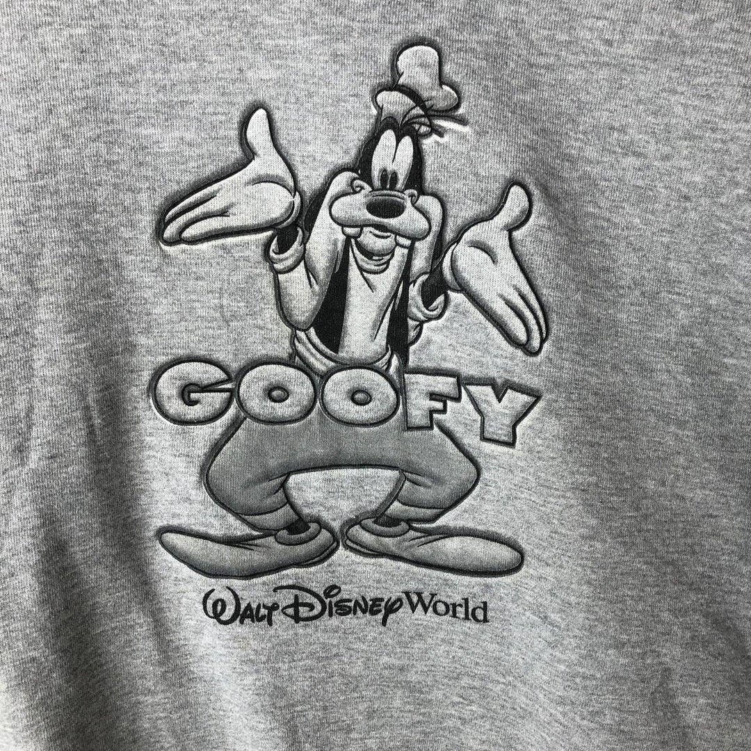 Vintage Disney GOOFY character sweatshirt, men's size XL unclear gray type Vintage Second Hand
