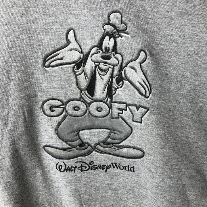 Vintage Disney GOOFY character sweatshirt, men's size XL unclear gray type Vintage Second Hand