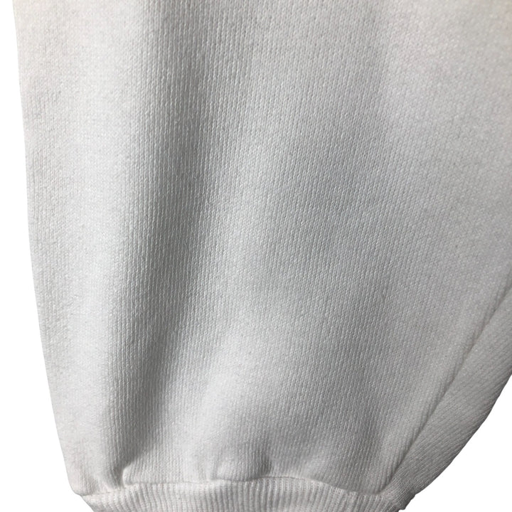 Vintage 80s-90'S BASSETT-WALKER fighter jet print sweatshirt, Made in USA, Men's Size L cotton white type Vintage Second Hand