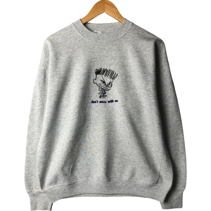 90'S Fruit of the Loom Sweatshirt, Men's Size L, Vintage cotton gray type Vintage Second Hand