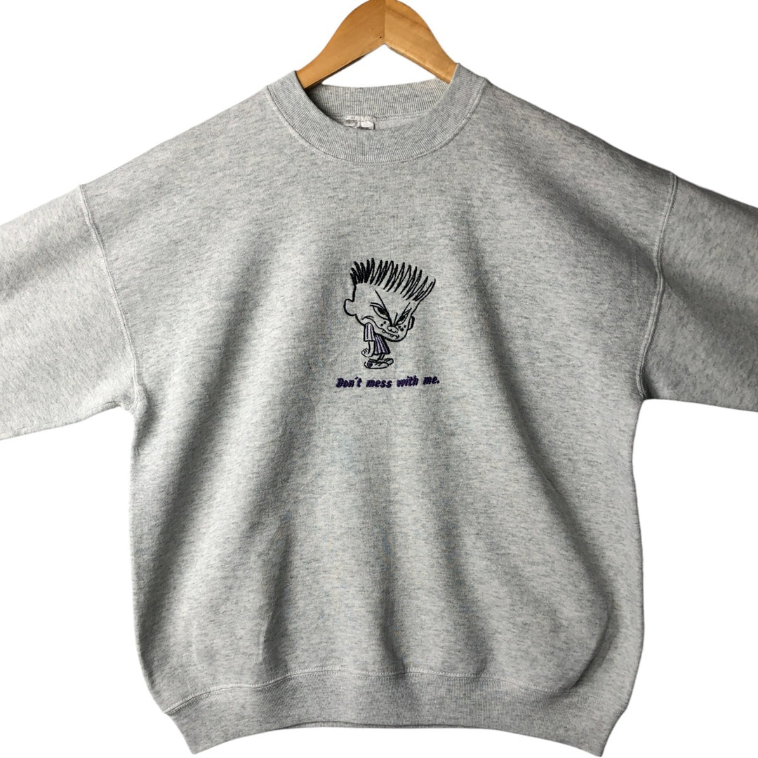 90'S Fruit of the Loom Sweatshirt, Men's Size L, Vintage cotton gray type Vintage Second Hand