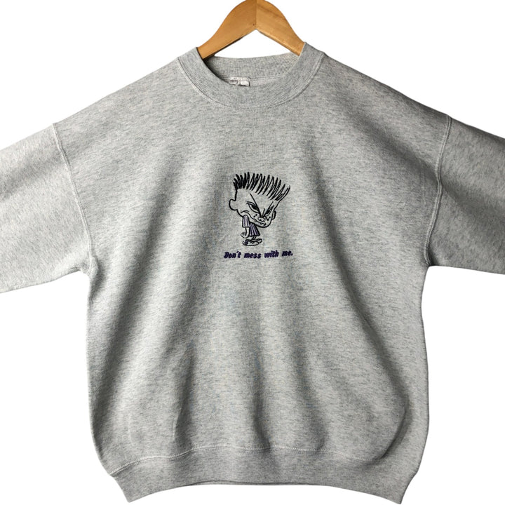 90'S Fruit of the Loom Sweatshirt, Men's Size L, Vintage cotton gray type Vintage Second Hand