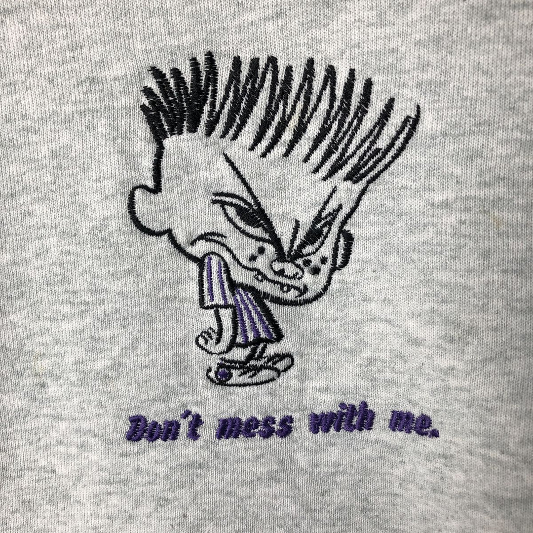 90'S Fruit of the Loom Sweatshirt, Men's Size L, Vintage cotton gray type Vintage Second Hand