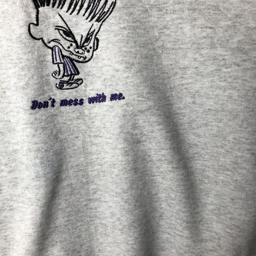 90'S Fruit of the Loom Sweatshirt, Men's Size L, Vintage cotton gray type Vintage Second Hand