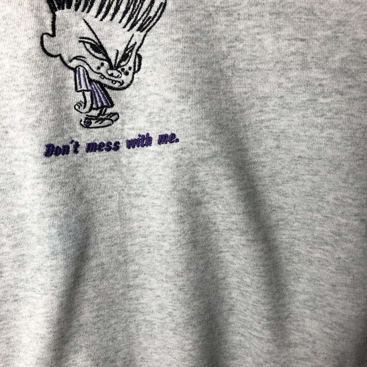 90'S Fruit of the Loom Sweatshirt, Men's Size L, Vintage cotton gray type Vintage Second Hand