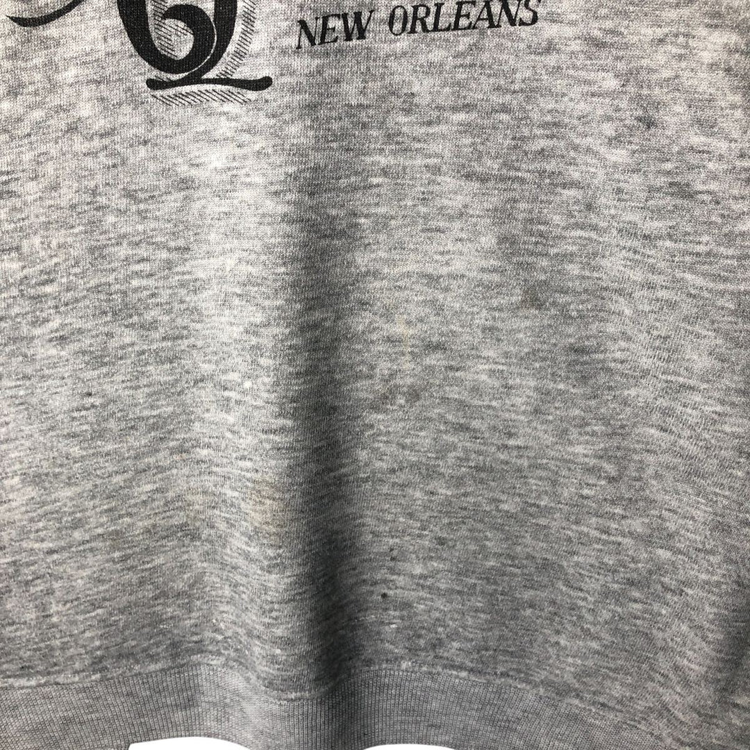 Vintage 80'S Hanes Blue Tag Printed Sweatshirt, Made in USA, Men's XL cotton gray type Vintage Second Hand